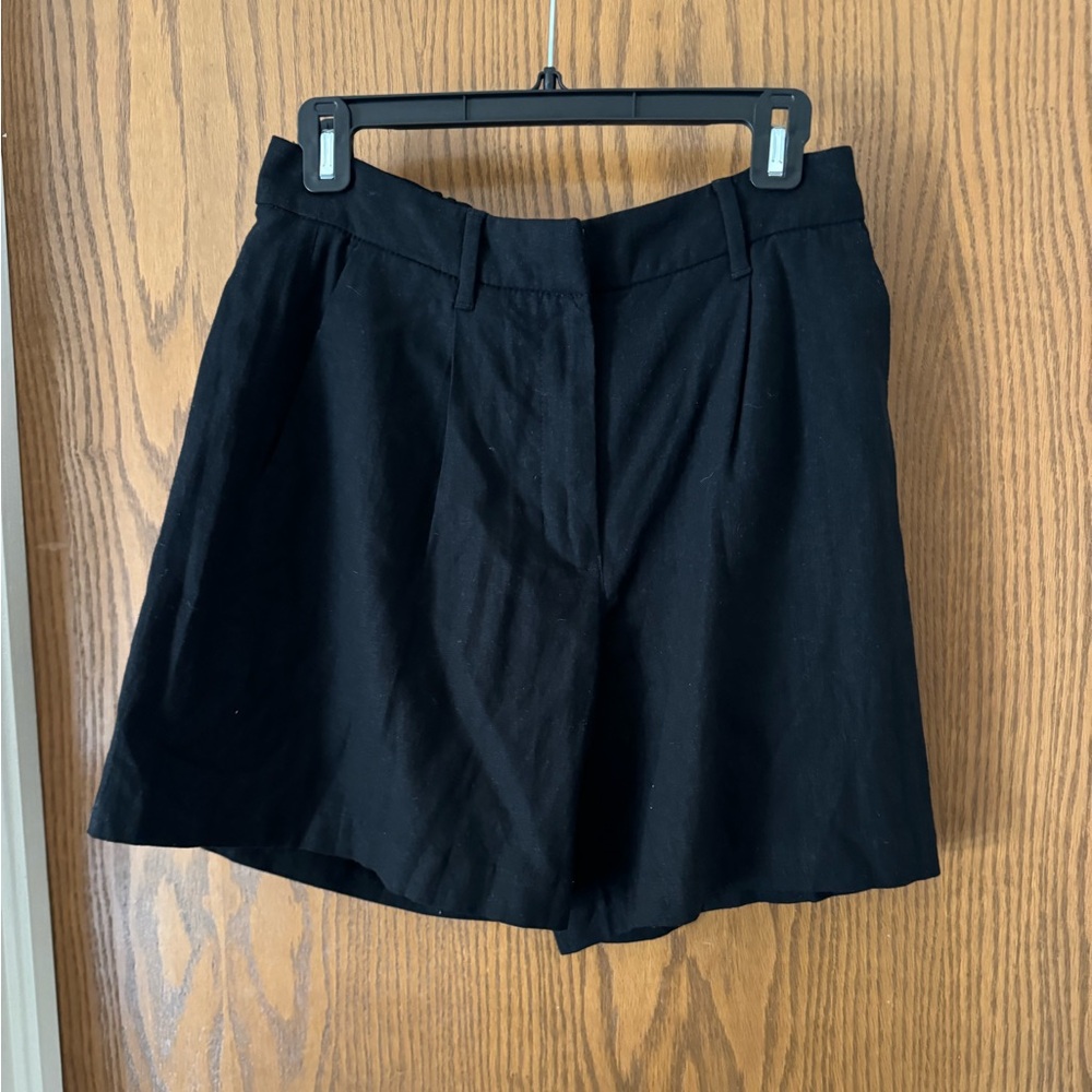NWT - high waisted black linen shorts from old navy